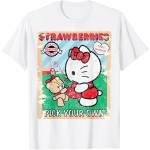 image:imageHello Kitty Strawberry Picking Farm TShirt SmallWhite