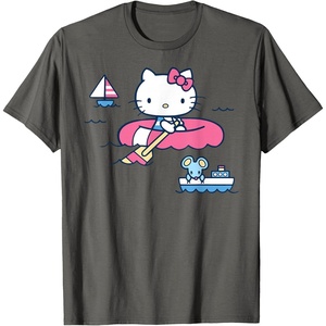image:imageHello Kitty Summer Boat TShirtAsphalt Grey