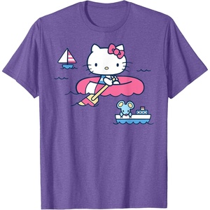 image:imageHello Kitty Summer Boat TShirtPurple Heather
