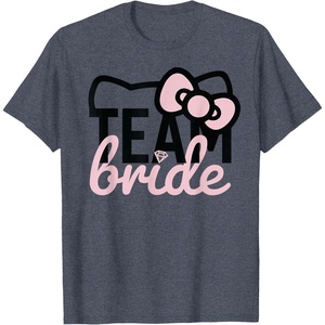 image:imageHello Kitty Team Bride for Bridal Party Bridesmaid TShirt SmallHeather Blue