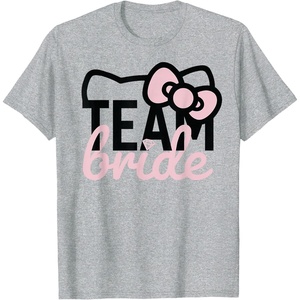 image:imageHello Kitty Team Bride for Bridal Party Bridesmaid TShirt SmallHeather Grey