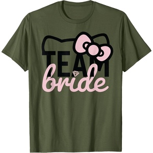 image:imageHello Kitty Team Bride for Bridal Party Bridesmaid TShirt SmallOlive Green