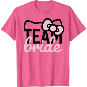 image:imageHello Kitty Team Bride for Bridal Party Bridesmaid TShirt SmallPink Heather