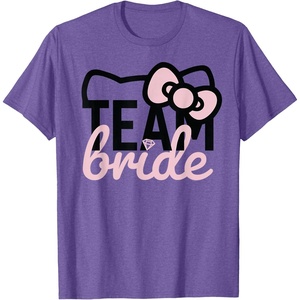 image:imageHello Kitty Team Bride for Bridal Party Bridesmaid TShirt SmallPurple Heather