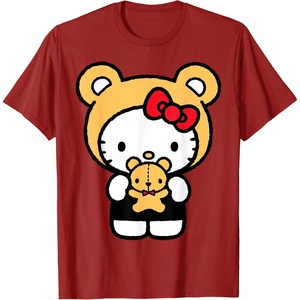 image:imageHello Kitty Teddy Bear Dress Up TShirt SmallCranberry Red