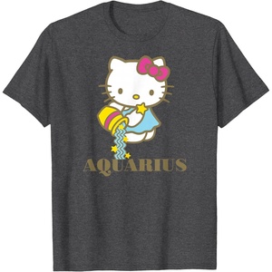 image:imageHello Kitty Zodiac Aquarius TShirtDark Heather Grey