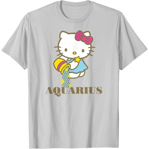 image:imageHello Kitty Zodiac Aquarius TShirtSilver Grey