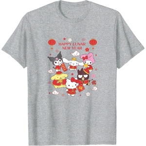 image:imageHello Kitty and Friends Happy Lunar New Year TShirtHeather Grey