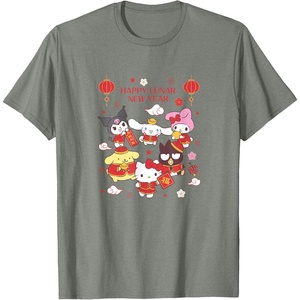 image:imageHello Kitty and Friends Happy Lunar New Year TShirtOlive Heather