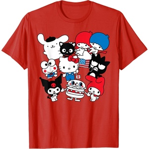 image:imageHello Kitty and Friends Hello Sanrio USA Americana TShirtRed