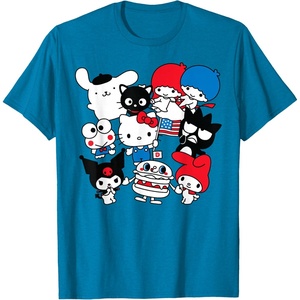 image:imageHello Kitty and Friends Hello Sanrio USA Americana TShirtSapphire Blue