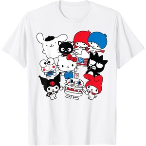 image:imageHello Kitty and Friends Hello Sanrio USA Americana TShirtWhite