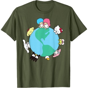 image:imageHello Kitty and Friends Sanrio Earth TShirtOlive Green