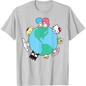 image:imageHello Kitty and Friends Sanrio Earth TShirtSilver Grey