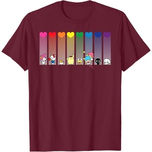 image:imageHello Kitty and Friends Sanrio Rainbow TShirtBurgundy