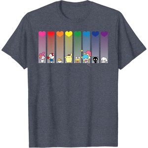image:imageHello Kitty and Friends Sanrio Rainbow TShirtHeather Blue