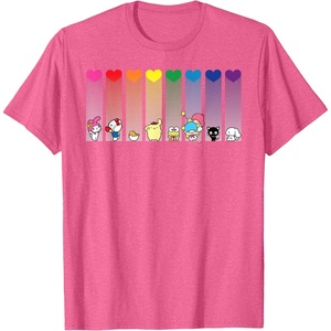image:imageHello Kitty and Friends Sanrio Rainbow TShirtPink Heather