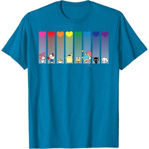 image:imageHello Kitty and Friends Sanrio Rainbow TShirtSapphire Blue