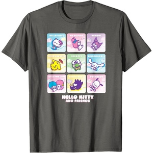 image:imageHello Kitty and Friends Square Icons TShirtAsphalt Grey