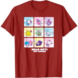 image:imageHello Kitty and Friends Square Icons TShirtCranberry Red