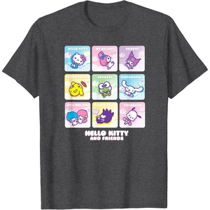 image:imageHello Kitty and Friends Square Icons TShirtDark Heather Grey