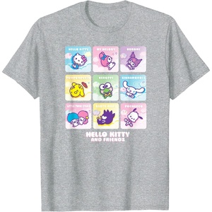 image:imageHello Kitty and Friends Square Icons TShirtHeather Grey