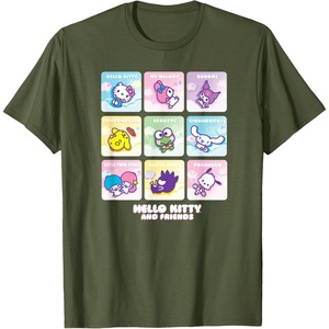 image:imageHello Kitty and Friends Square Icons TShirtOlive Green