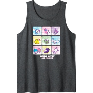 image:imageHello Kitty and Friends Square Icons Tank TopDark Heather Grey
