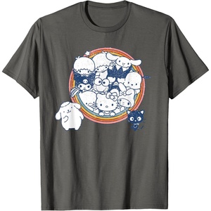 image:imageHello Kitty and Friends Vintage Rainbow Circle TShirtAsphalt Grey