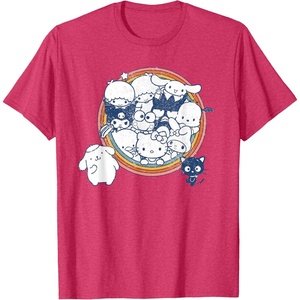 image:imageHello Kitty and Friends Vintage Rainbow Circle TShirtRed Heather