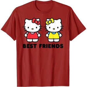 image:imageHello Kitty and Mimmy Best Friends Sisters Twins TShirtCranberry Red