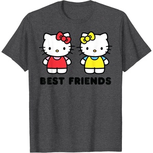 image:imageHello Kitty and Mimmy Best Friends Sisters Twins TShirtDark Heather Grey