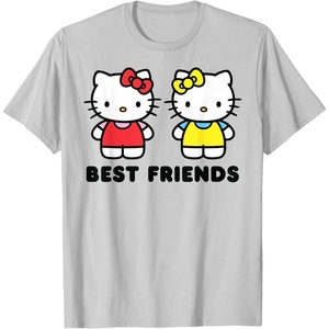 image:imageHello Kitty and Mimmy Best Friends Sisters Twins TShirtSilver Grey