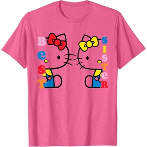 image:imageHello Kitty and Mimmy Best Sister Tee Shirt TShirtPink Heather