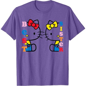 image:imageHello Kitty and Mimmy Best Sister Tee Shirt TShirtPurple Heather