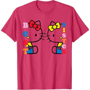 image:imageHello Kitty and Mimmy Best Sister Tee Shirt TShirtRed Heather