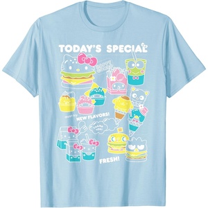 image:imageHello Sanrio Kawaii Burger Shop Foodie Menu Tee Shirt TShirtBaby Blue