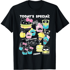 image:imageHello Sanrio Kawaii Burger Shop Foodie Menu Tee Shirt TShirtBlack