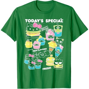 image:imageHello Sanrio Kawaii Burger Shop Foodie Menu Tee Shirt TShirtKelly Green