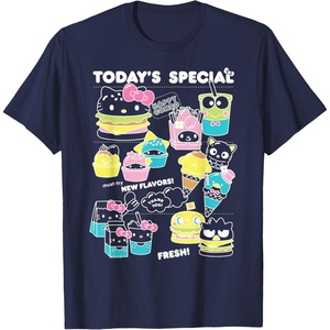 image:imageHello Sanrio Kawaii Burger Shop Foodie Menu Tee Shirt TShirtNavy Blue