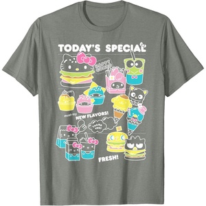 image:imageHello Sanrio Kawaii Burger Shop Foodie Menu Tee Shirt TShirtOlive Heather
