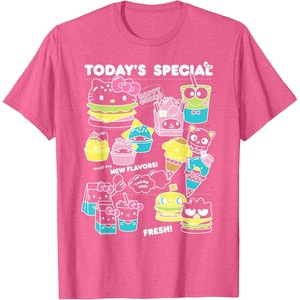 image:imageHello Sanrio Kawaii Burger Shop Foodie Menu Tee Shirt TShirtPink Heather
