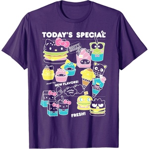 image:imageHello Sanrio Kawaii Burger Shop Foodie Menu Tee Shirt TShirtPurple