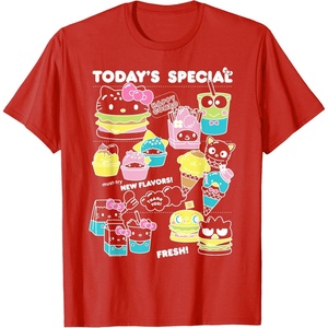 image:imageHello Sanrio Kawaii Burger Shop Foodie Menu Tee Shirt TShirtRed