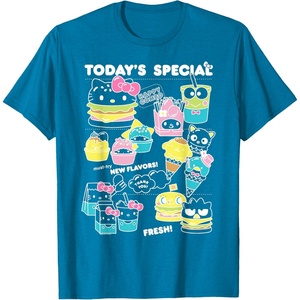 image:imageHello Sanrio Kawaii Burger Shop Foodie Menu Tee Shirt TShirtSapphire Blue