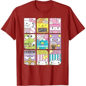image:imageHello Sanrio Kawaii Foodie Menu Poster Tee Shirt TShirtCranberry Red