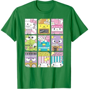 image:imageHello Sanrio Kawaii Foodie Menu Poster Tee Shirt TShirtKelly Green