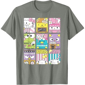 image:imageHello Sanrio Kawaii Foodie Menu Poster Tee Shirt TShirtOlive Heather