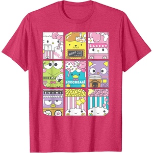 image:imageHello Sanrio Kawaii Foodie Menu Poster Tee Shirt TShirtRed Heather