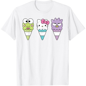 image:imageHello Sanrio Keroppi Hello Kitty BadtzMaru Ice Cream Cone TShirtWhite